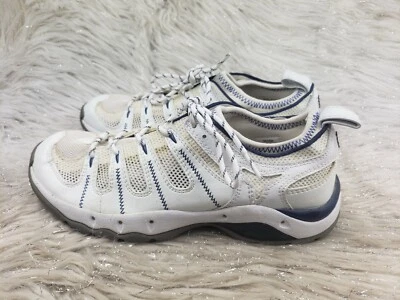 Zapatos informales LANDS END blanco azul talla 7 B Foto 1 de 4