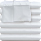 Twin Flat Sheets Only - 6 Pack Bulk White Sheets for Massage Table, Hospital Bed