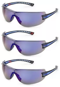 3 Pair/Pack Gateway Luminary Blue Mirror Safety Glasses Sunglasses Z87+ Z94.3 - Picture 1 of 6