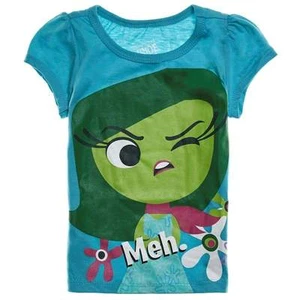 New Disney Pixar Inside Out Disgust Kid Girl Green Short Sleeve T-Shirt Top 4T 4 - Picture 1 of 3