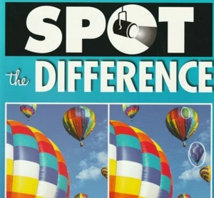 Spot the Difference Picture Puzzle Book Hot Air Balloon Cover - Picture 1 of 2
