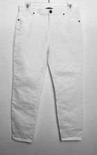 Buffalo David Bitton White Denim Jeans Womens 8/29 Mid-Rise Skinny Ankle Grazer