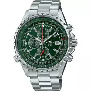 Casio Edifice EF-527D-3AVUEF Men's Chronograph Watch with Green Dial and Slide R - Picture 1 of 2