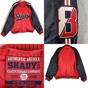 Vintage Shady Limited 8 Mile Bomber Jacket 2XL Full Zip Red Y2K Rap Hiphop - Picture 1 of 16