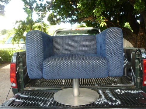 70'S MOD DESIGNER JETSON'S  SWIVEL CLUB CHAIR HEAVY STEEL BASE Cover