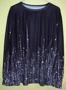 07 ) Tolles Schwarzes Damen Lang Arm T-Shirt Gr. XL VON SHEIN - Bild 1 von 2