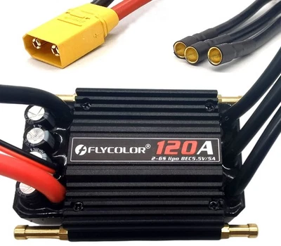 Waterproof Brushless ESC 120A with 5.5V BEC for RC Boat Model Speed Control - Image 1 of 4