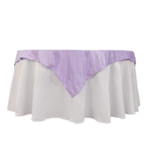 54"x54" Square Lamour Satin Tablecloths for a Wedding Party Decorations Supplies - Picture 1 of 135