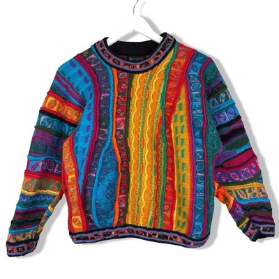 Suéter de lã Coogi Australia pequeno (adequado para XS) multicolorido - Imagem 1 de 4