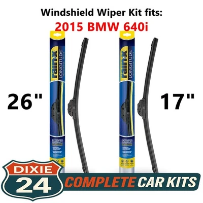Rain-X Longitude Windshield Wiper Kit fits: 2015 BMW 640i (26" & 17") Foto 1 de 4