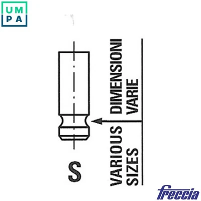 4x INTAKE VALVE R6700/RNT FOR 4D56-HP 2.5L 4cyl - Image 1 of 4