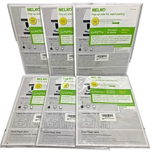(4500) 1” x 2 5/8” Laser Inkjet Printer Address Shipping Adhesive Labels 30UP - Imagen 1 de 7