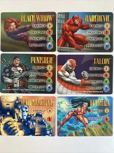 (6) 1995 MARVEL OVERPOWER COLLECTABLE CARD GAME "CHARACTER CARDS" No Doubles - Picture 1 of 6