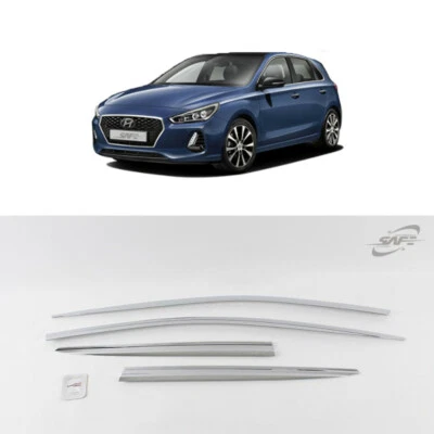 Chrome Window Vent Visor Rain Guard 4P D210 for HYUNDAI Elantra GT 2018-2020 - Image 1 of 4