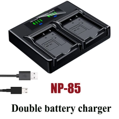 Dual Battery Charger For FUJIFILM NP-85 BC-85 85A FinePix SL305 SL1000 S1 SL300 - Image 1 of 4