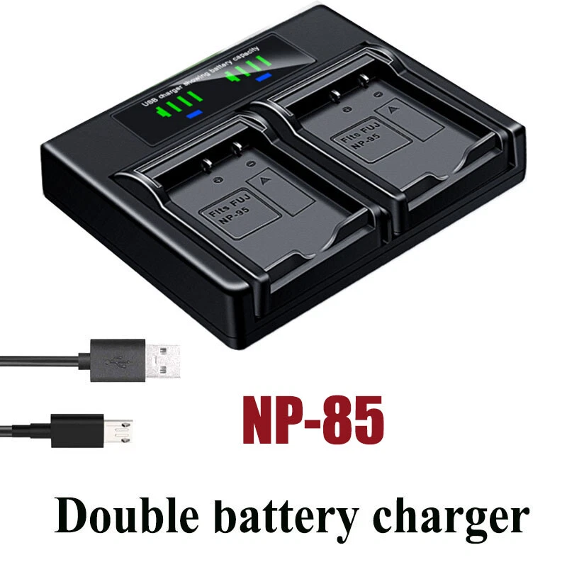 Dual Battery Charger For FUJIFILM NP-85 BC-85 85A FinePix SL305 SL1000 S1 SL300 - Image 1 of 4