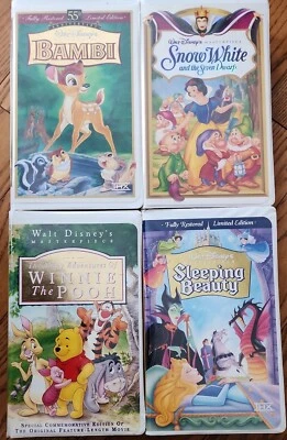 Disney Bambi Ltd Edition 55th Anniv , Winnie the Pooh, Sleeping Beauty VHS lot 4 - Image 1 of 3