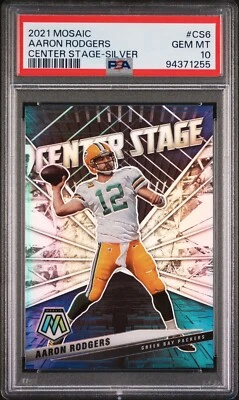 2021 Panini Mosaic Center Stage #CS6 Aaron Rodgers PSA 10 POP 4🔥 - Image 1 of 2