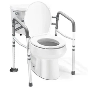 Toilet Safety Rail - Adjustable Detachable Toilet Safety Frame with Handles H... - Picture 1 of 9