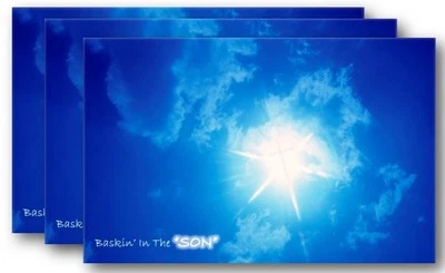 "Baskin' In The 'Son'"-3-Pack Greeting Cards w/ Envelopes-Christian  - Image 1 of 2