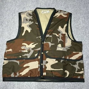 Cabela's Hunting Snap Vest Camo Men's Size XL Sleeveless Big Pockets - Picture 1 of 15