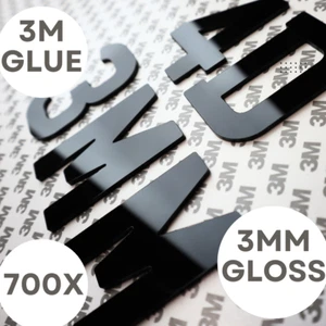 700x 3D 4D Acrylic Laser 3mm Number Plate Letters with 3M Backing Resin Digit - Picture 1 of 5
