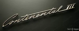 1958 Lincoln Continental Mark III 24k Gold Plated Fender Nameplate Script NEW - Picture 1 of 1