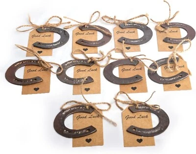 10 Pcs Lucky Horseshoes Wedding Favors Rustic Horseshoes Set Mini Horse Party... - Image 1 of 4