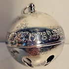 Wallace 1978 Annual Sleigh Bell Silver Plate Christmas Ornament 8Th In Series