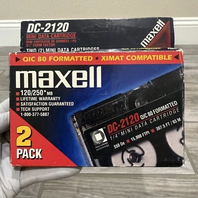 Maxell DC-2120 Mini Data Cartridges 120/250 MB - 2 Pack - Image 1 of 4