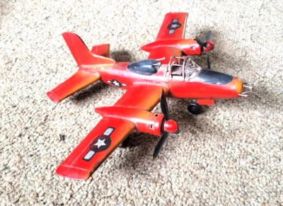 Avión bombardero de combate bimotor de acero prensado Segunda Guerra Mundial 13,5" envergadura Foto 1 de 4