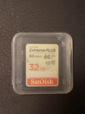 SanDisk Extreme PLUS 32GB SDHC UHS-I Memory Card 90MB/s FOR HD VIDEO 4K - Image 1 of 2