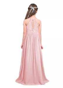 Girls Flower Princess Dresses Floral Wedding Birthday Maxi Gown Ballroom Costume - Picture 1 of 51