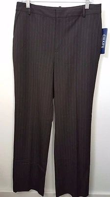 Pantalones Chaps Mujer Talla 8 Gris Carbón Rayas NUEVO Foto 1 de 3