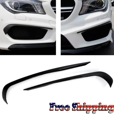 A Pair Front Bumper Side Vent Eyelid Trim For Mercedes Benz W117 CLA-Class 13-18 Foto 1 de 4