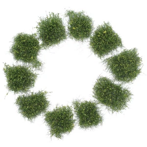 10 Pcs Sand Table Model Grass Static Bushy Tufts Fake Decor Micro Scene - Picture 1 of 12