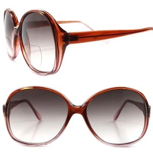 Classic Genuine Vintage Brown Womens Tint Lens Bifocal 1.25 Reading Sun Glasses - Bild 1 von 4