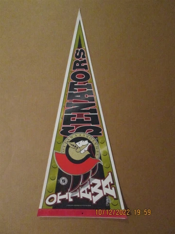 NHL Ottawa Senators Vintage Circa 1990's Edition #1 Team Logo Hockey Pennant Cover