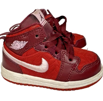 Nike Jordan 1 Mid SE Gym Red/Pink Foam TD Toddler Size 5c AV5172-600 - Image 1 of 4