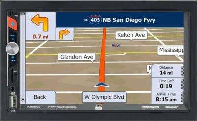 Dual XVM279NAV 7" LCD Navigation ready Media Receiver AM/FM Car Radio tuner 2DIN - Image 1 of 3