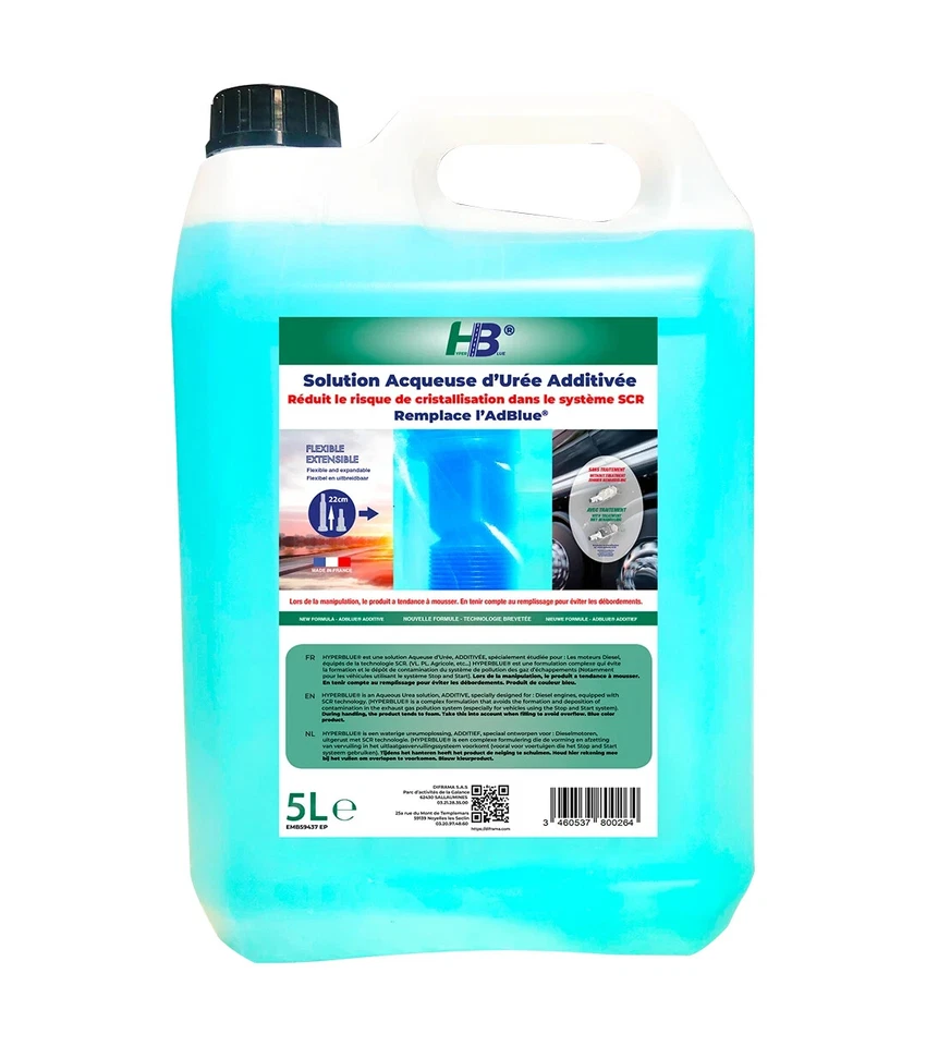 Bidon Adblue 5L + ADDITIF - nouveau  la solution ADBLUE - HYPERBLUE DIFRAMA - Photo 1/1