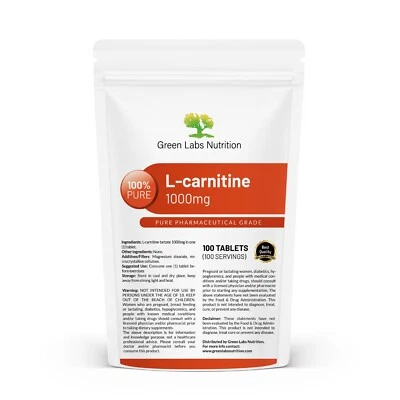 L-Carnitine 1000mg comprimés Forte perte de poids de brûleur de graisse - Photo 1/4