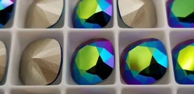 4470 Swarovski Crystal (001) Scarabaeus Green (SCGR)-10mm **RARE  4pcs/Pack - Image 1 of 4