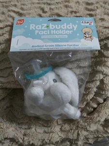 RaZ-Buddy Jollypop  Bunny Animal Silicone Pacifier Holder : RaZbaby - Picture 1 of 7