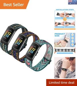 Comfort Fit Adjustable Nylon Bands for Charge 5 - 3 Pack Color Combinations - Picture 1 of 8