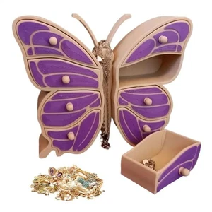Large Capacity Butterfly Jewelry Box for Proposal Engagement Wedding Case - Picture 1 of 8