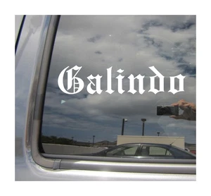 Galindo - Old English Last Name Surname Car Vinyl Decal Window Sticker 22200 - Picture 1 of 1
