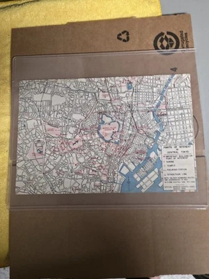 Mapa del ejército de Tokio Central de 1946 Japón producido para el Octavo Ejército en marzo de 1946 Foto 1 de 4