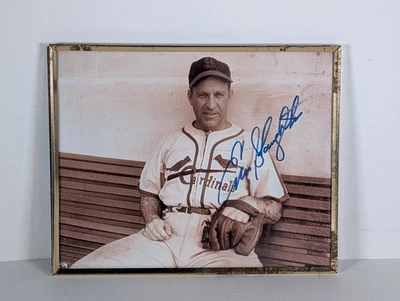 Enos Slaughter Signed 8x10 Photo HOF Cardinals Yankees Autographed  - Image 1 of 2