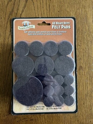 Parker & Bailey 68 Heavy Duty Felt Pads New/Sealed In Box Brown Self Adhesive - Image 1 of 4
